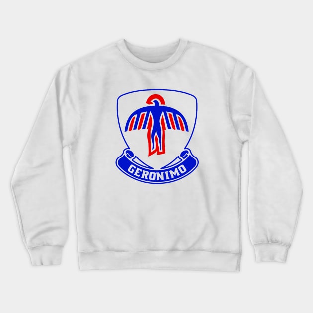 Mod.5 Geronimo 501st Airborne Parachute Infantry Crewneck Sweatshirt by parashop